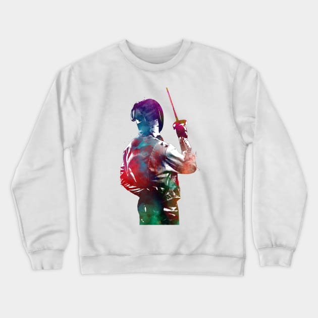 fencing sport art #fencing #sport Crewneck Sweatshirt by JBJart